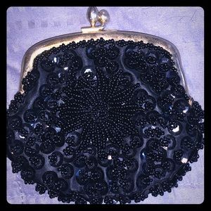 🏷SALE🏷 Vintage Black Beaded Change Purse